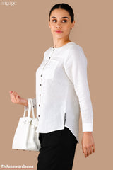 Engage Long Sleeve Linen Top