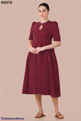 Aura Vintage Crimson Dress