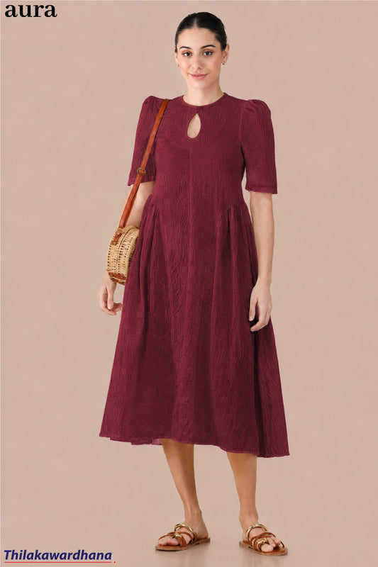 Aura Vintage Crimson Dress