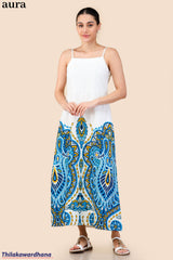 Aura Azure Bloom Maxi Dress