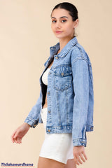 Back Embellished Denim Jacket