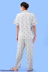 Printed 3pcs Pijama Kit - Free Size