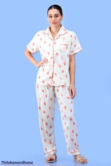 Printed 3pcs Pijama Kit - Free Size