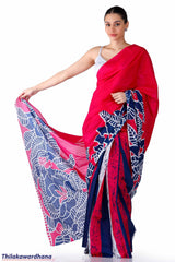 Printed Batik Saree