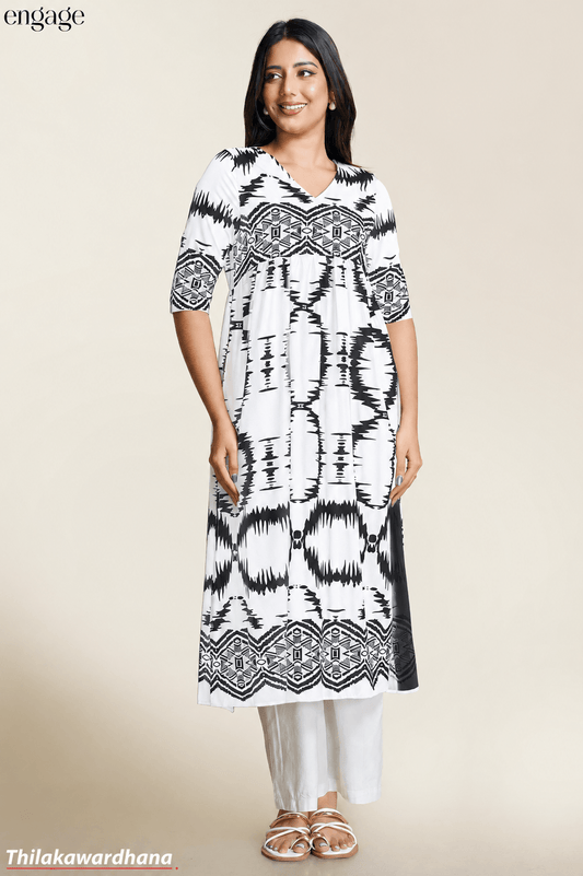 Engage Printed Kurtha Top
