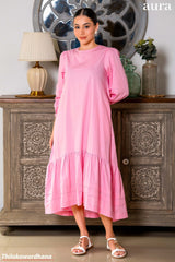 Aura Roselle Puff Sleeve Dress