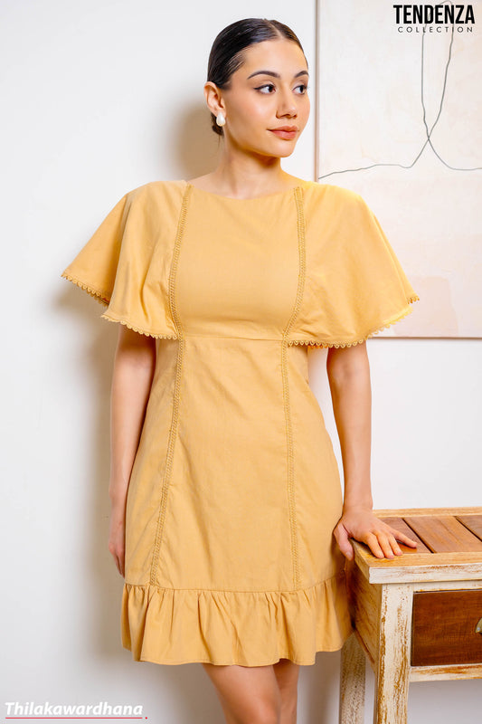 Tendenza Flutter Sleeve Mini Dress