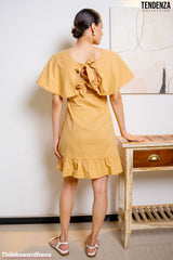 Tendenza Flutter Sleeve Mini Dress