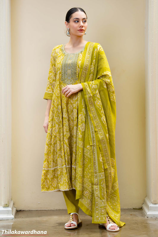 Printed 3Pcs Kurtha Set