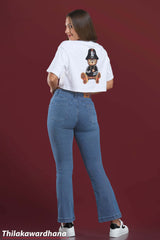 Retro Signature Flare Mid Washed Jean
