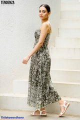 Tendenza Spaghetti Strap Maxi Dress