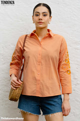 Tendenza Maxime Dusty Embroidered Top