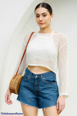 Featherlight Mesh Top - Free Size