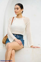 Featherlight Mesh Top - Free Size