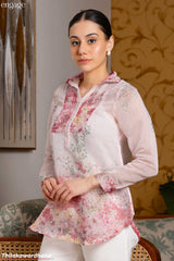 Engage Blush Bloom Floral Printed Tunic Top