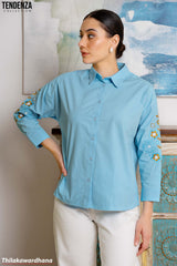 Tendenza Maxime Dusty Embroidered Top