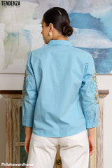 Tendenza Maxime Dusty Embroidered Top