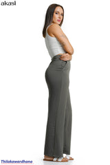 Akasi High Rise Straight Wide Leg Pant