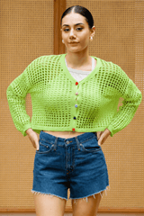 Featherlight Mesh Top - Free Size