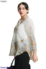 Engage Blush Bloom Floral Printed Tunic Top