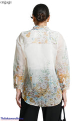 Engage Blush Bloom Floral Printed Tunic Top