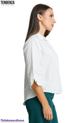 Tendenza Embroidered Linen Shirt