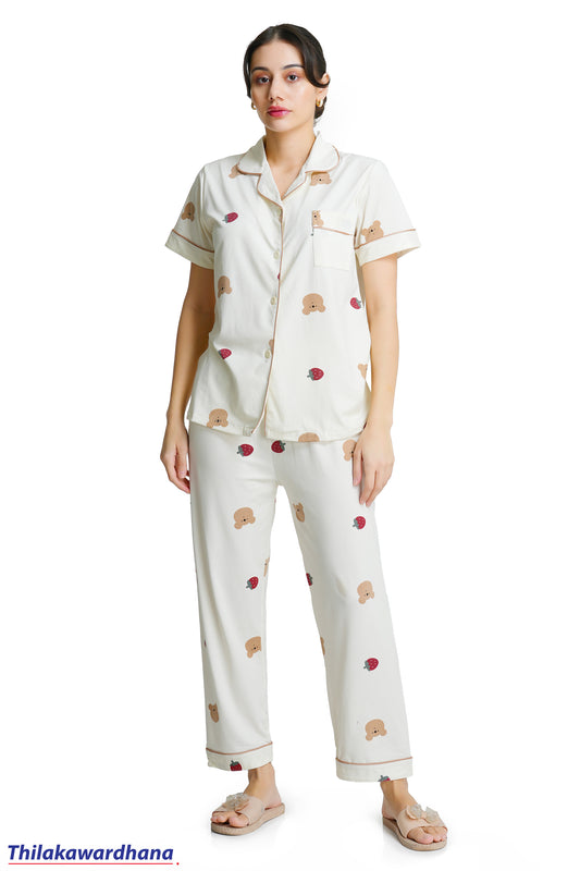 Printed 2pcs Night Dress Set