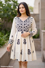 Indian Embroidered Floral Dress
