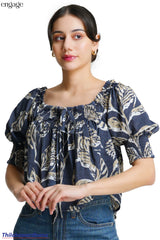 Engage Square Neck Printed Top