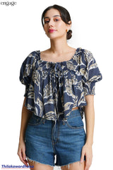 Engage Square Neck Printed Top