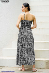 Tendenza Spaghetti Strap Maxi Dress
