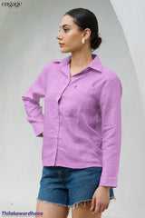 Engage Long Sleeve Linen Top
