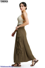 Tendenza Front Slit Cargo Skirt