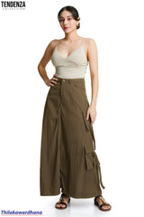 Tendenza Front Slit Cargo Skirt