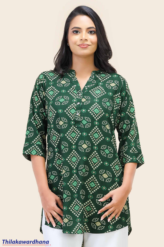 Embroidary Printed Kurtha Top