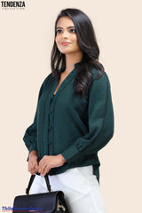 Tendenza Trim Lace Insert Tunic Top
