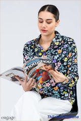 Engage Botanical Print Long Sleeve Shirt