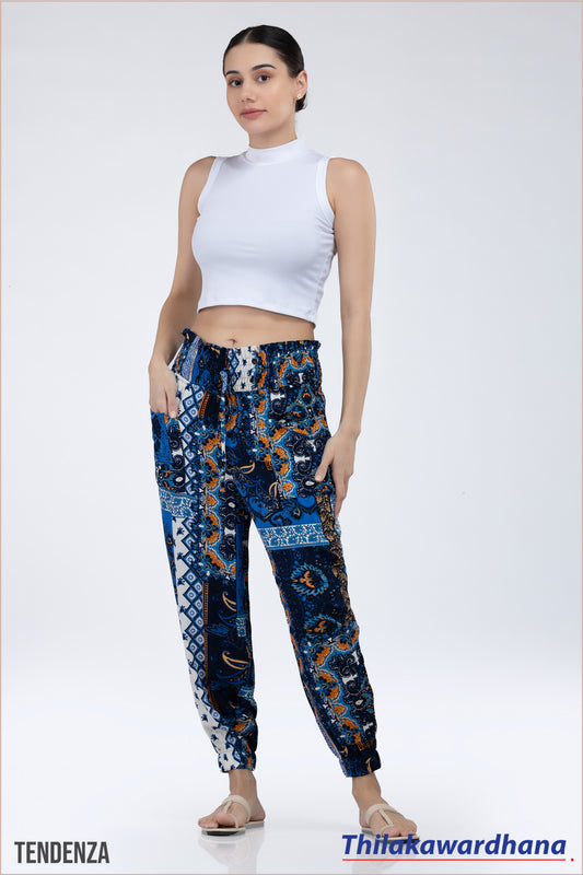 Tendenza Smocked Waist Casual Pant