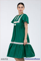 Aura Ruffle Sleeve Tiered Dress