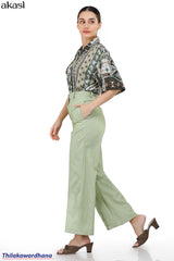 Akasi High Waist Seam Detailed Pant