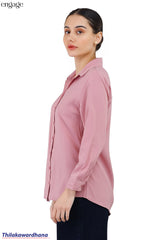 Engage Rosewood Back Pleat Classic Shirt