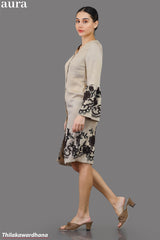 Aura Floral Embroidered Bell Sleeve Dress
