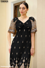 Tendenza Elegant Ethinic Flare Sleeve Dress