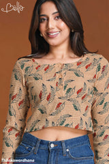 Bella Ivory Leaf Knit Top