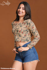 Bella Ivory Leaf Knit Top