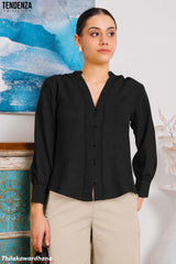 Tendenza Trim Lace Insert Tunic Top