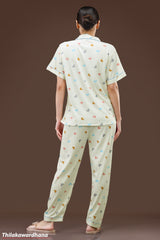 Printed 2pcs Pijama Kit - Free Size