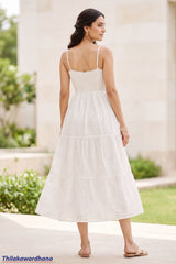 Elegant Ivory Heritage Maxi Dress