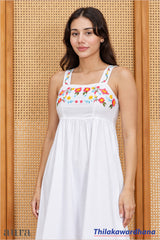 Aura Floral Grace Embroidered Midi Dress