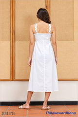 Aura Floral Grace Embroidered Midi Dress